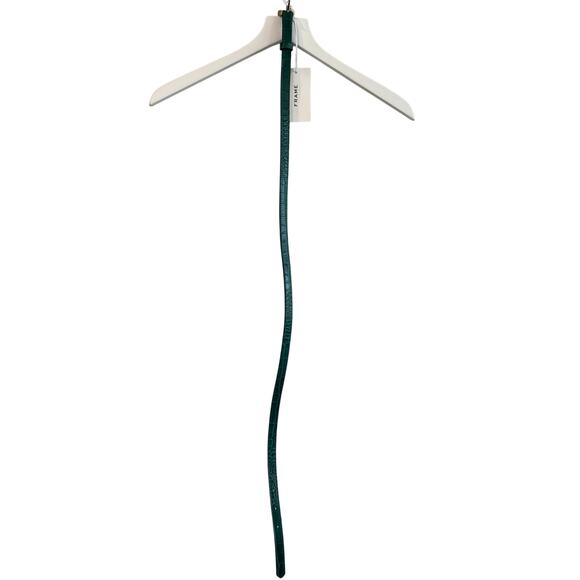 Frame Petite Timeless Buckle Belt Pine Croc Green with Gold Hardware - Picture 4 of 8